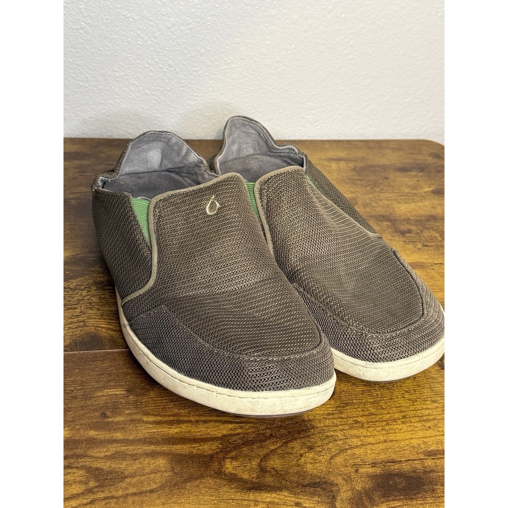 Olukai Nohea Mesh Loafers Men's 10 Mustang/Lime Peel Casual Slip On Shoes